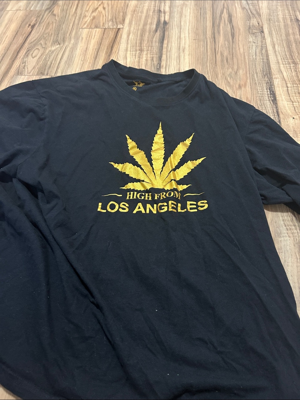 High From Los Angeles Graphic Tee - Black / Yellow